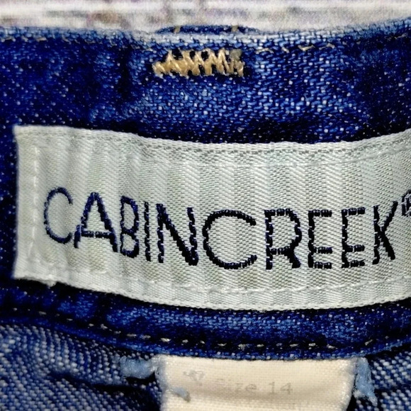 Cabin Creek Denim Maxi Skirt Medium Blue size 14 Button Down‎ 90s Vintage - Picture 3 of 4